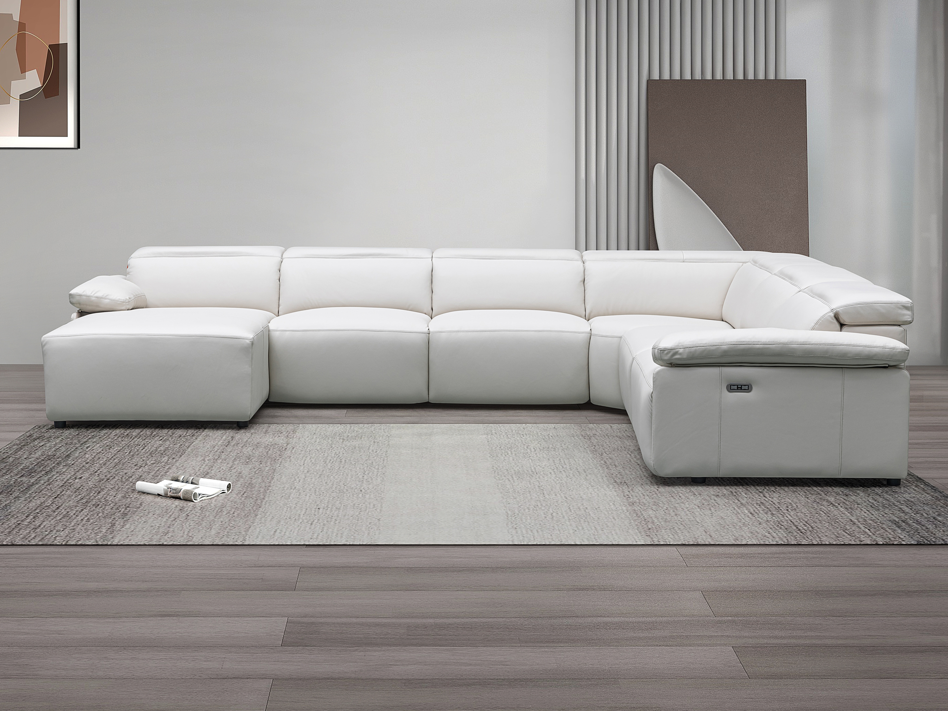 Crawford Leather Recliner Modular Lounge Option A 2