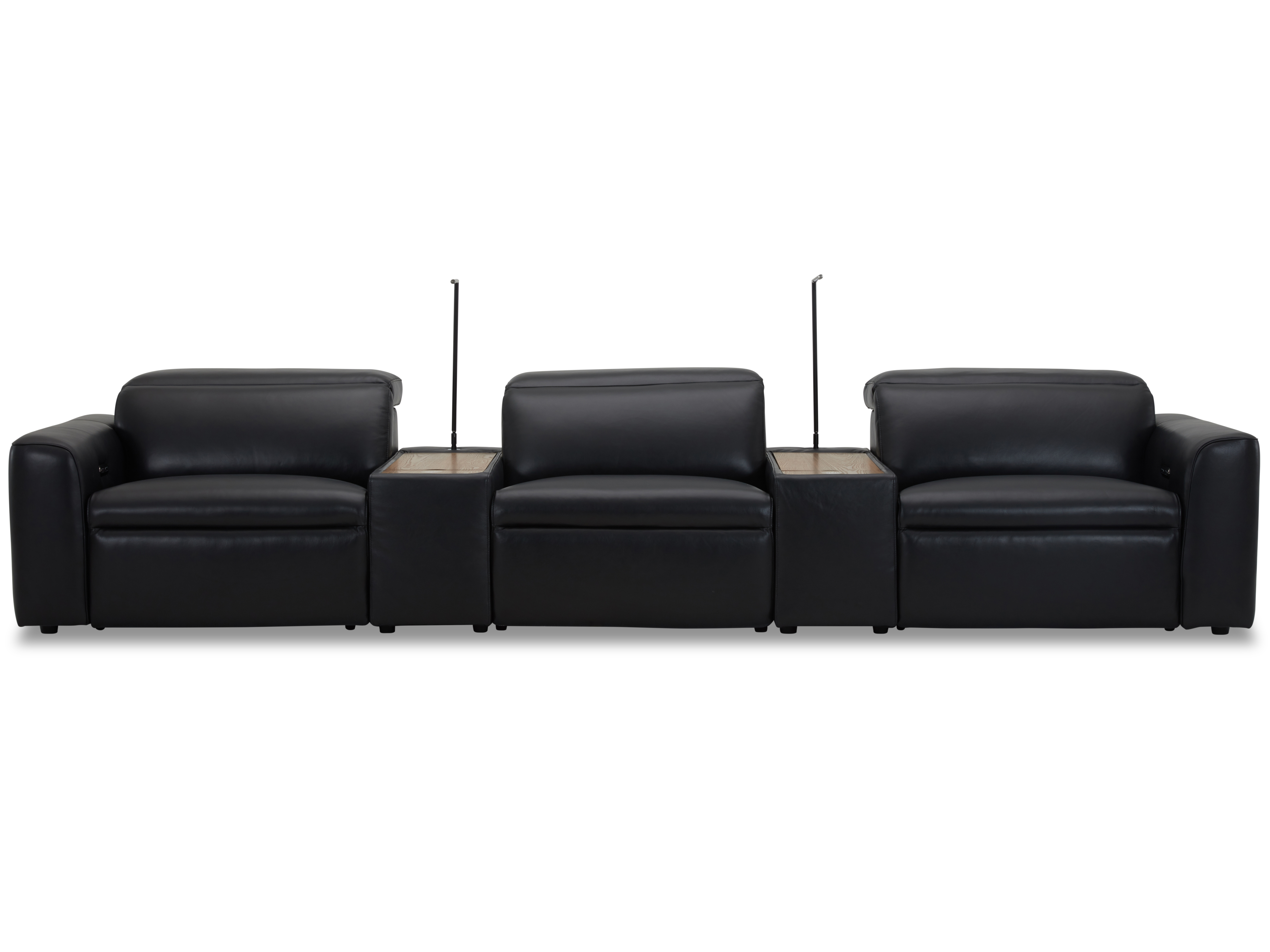 Broadway Leather 3 Seat Home Theatre Recliner Lounge 3