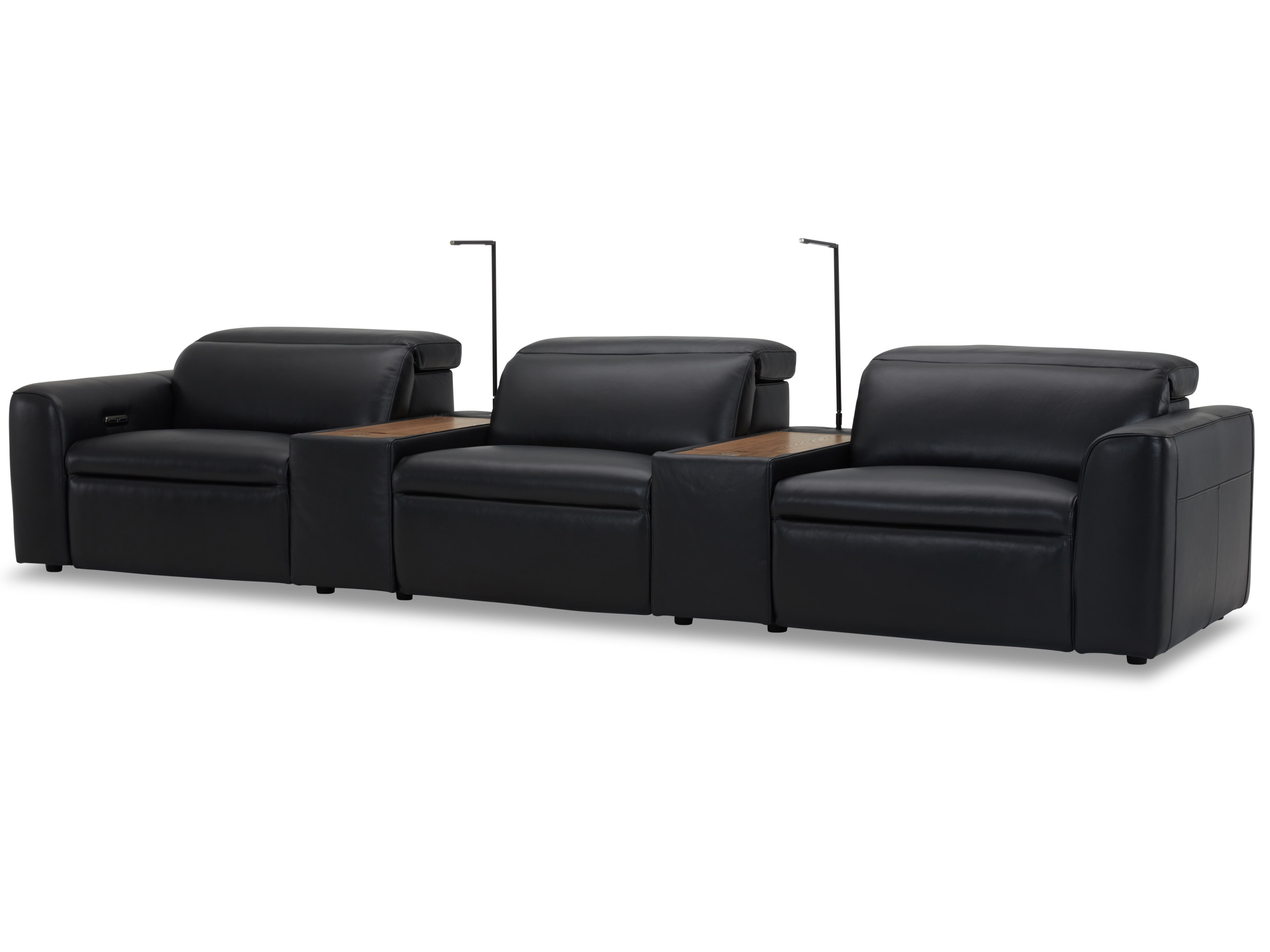 Broadway Leather 3 Seat Home Theatre Recliner Lounge 4