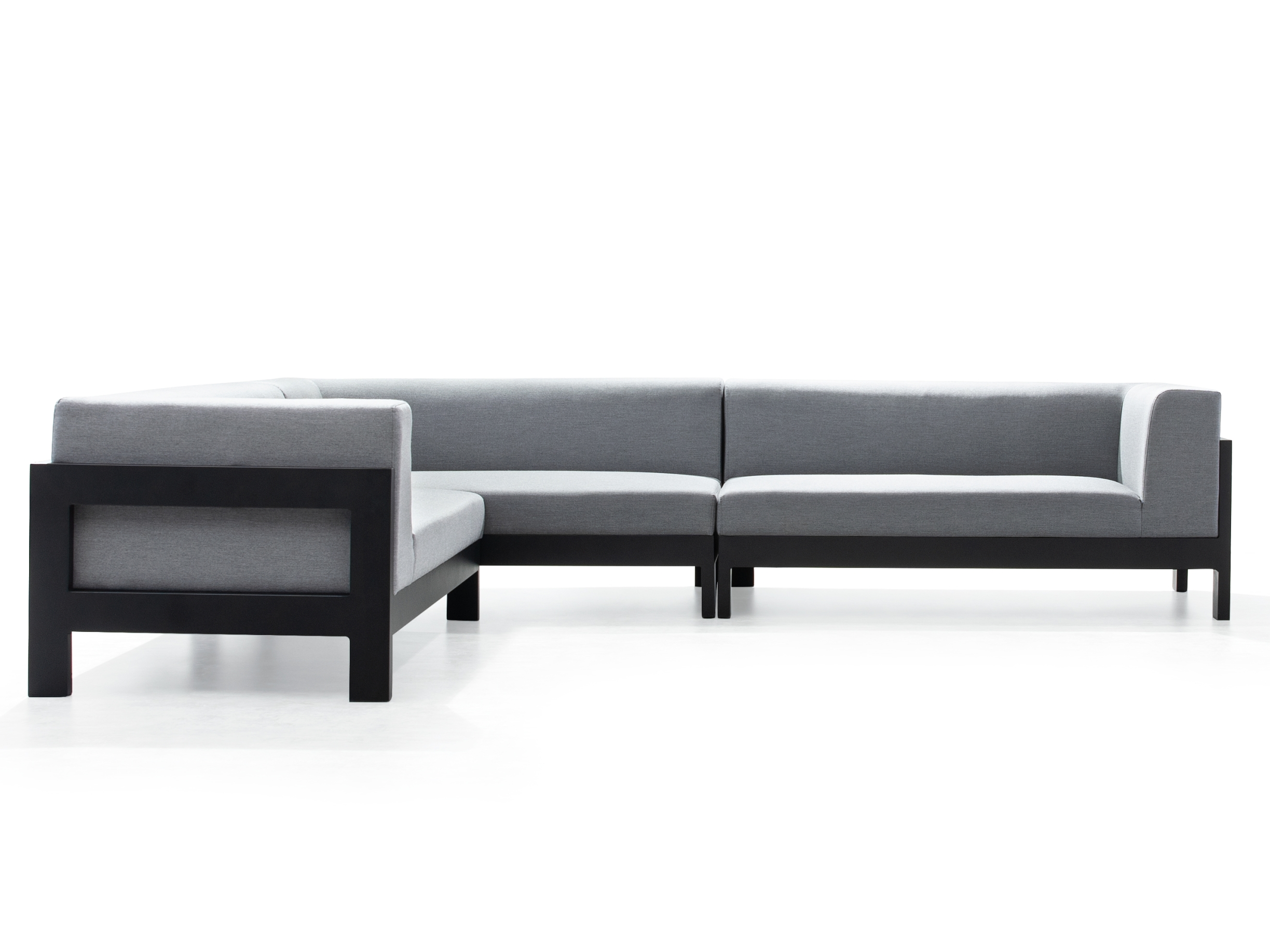 New Noosa Black Outdoor Fabric Corner Lounge 6