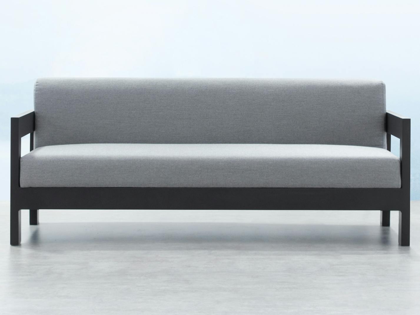 New Noosa Black Outdoor Fabric Two Seat Sofa