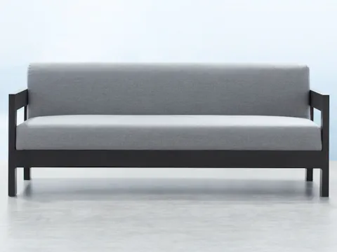 New Noosa Black Outdoor Fabric Two Seat Sofa