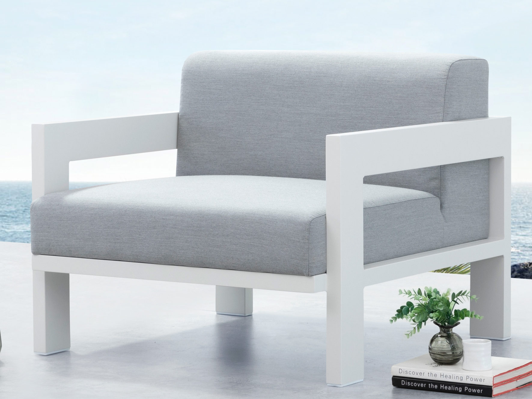 New Noosa White Outdoor Armchair 4