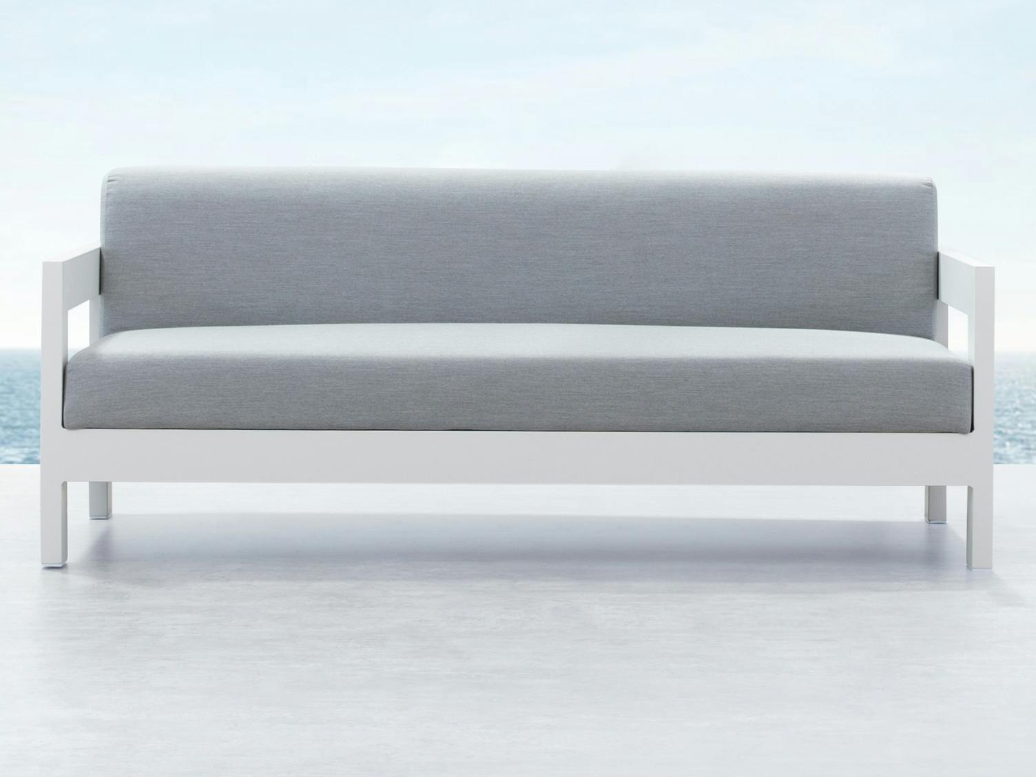 New Noosa White Outdoor Fabric Two Seat Sofa
