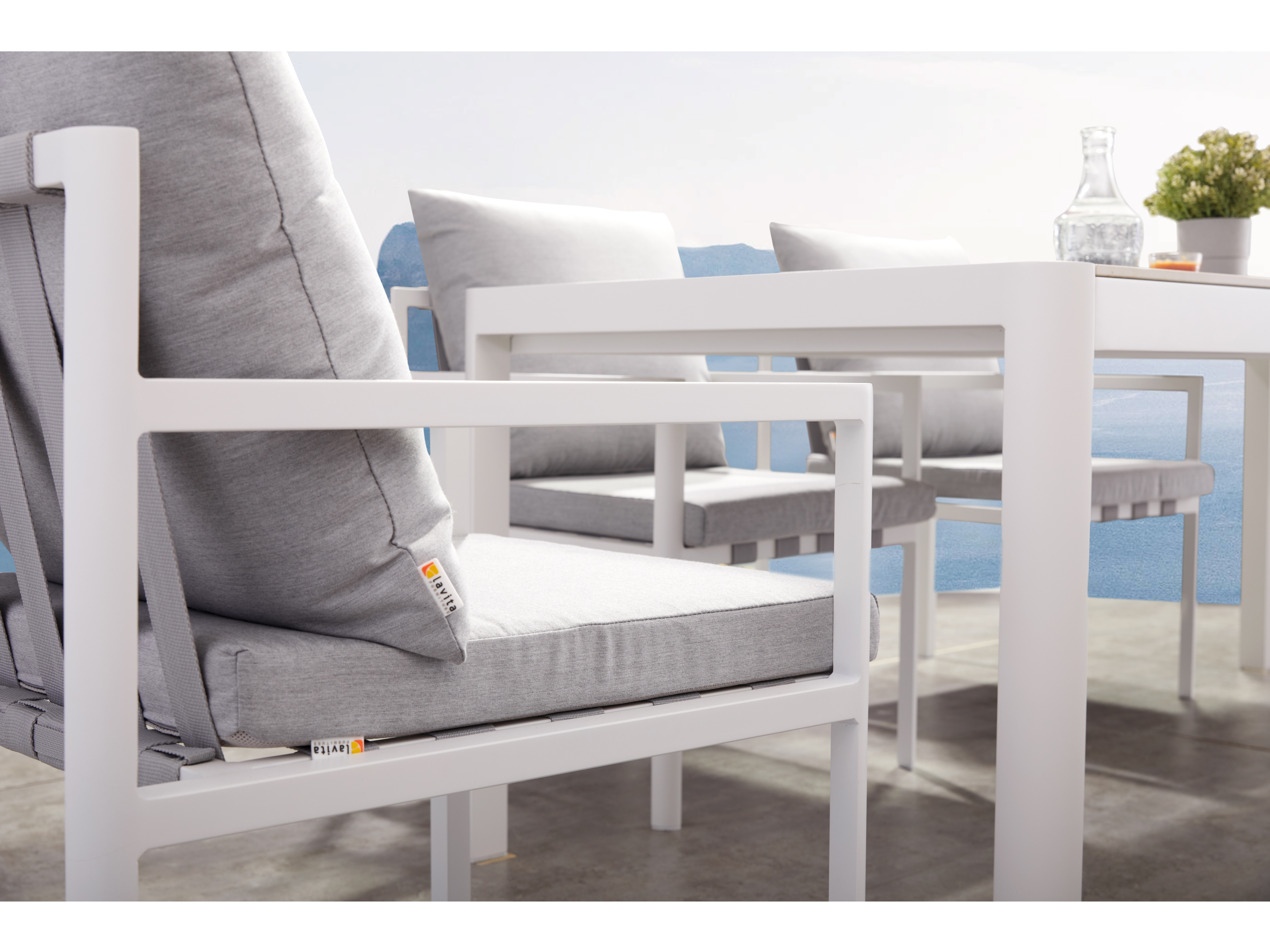 Manly White Outdoor Dining Chair 4