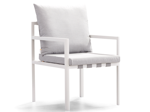 Manly White Outdoor Dining Chair 2