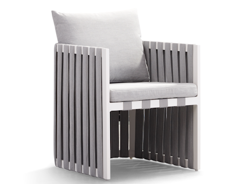 Manly Cove White Outdoor Dining Chair 3