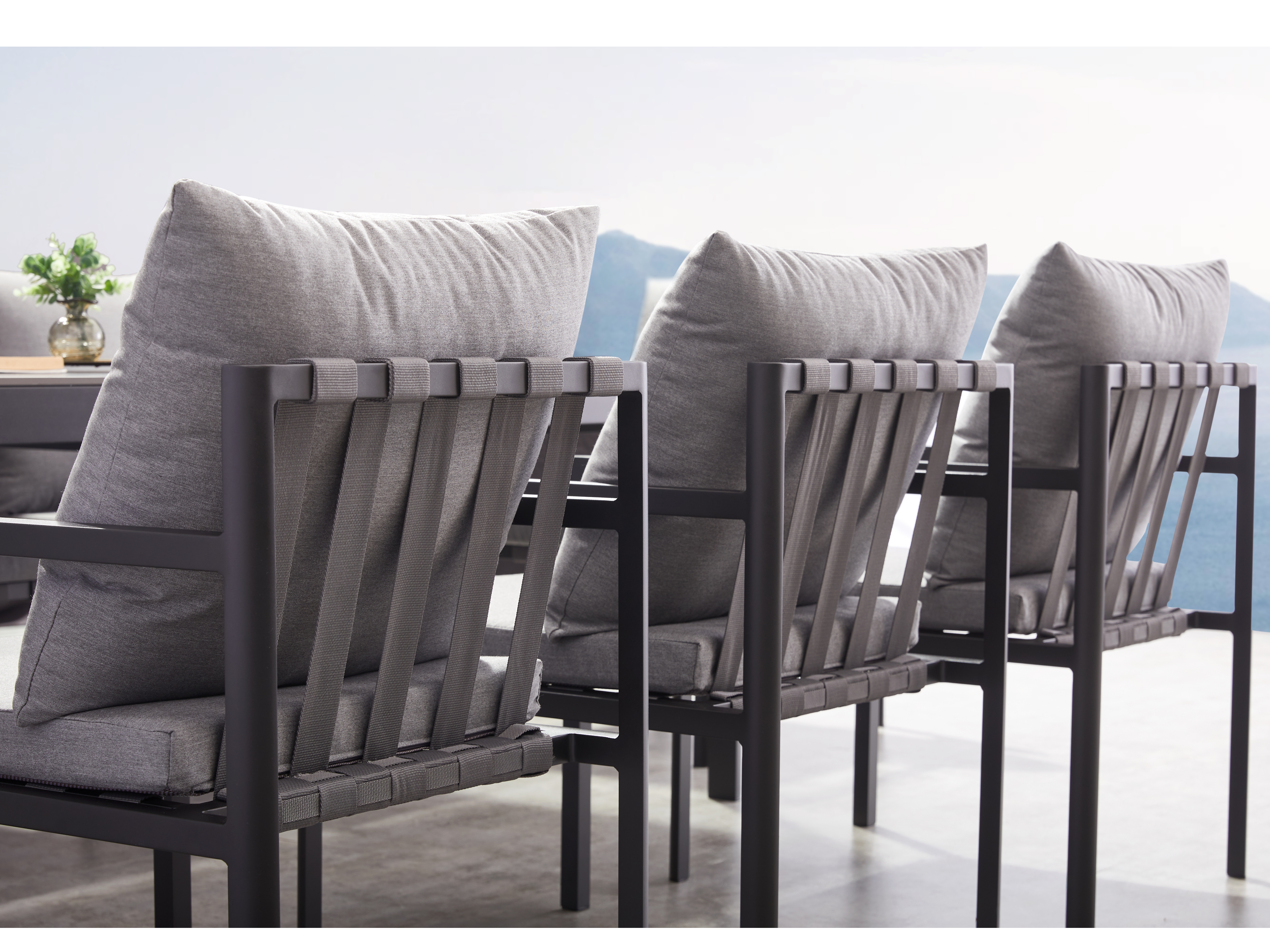 Manly Black Outdoor Dining Chair 4