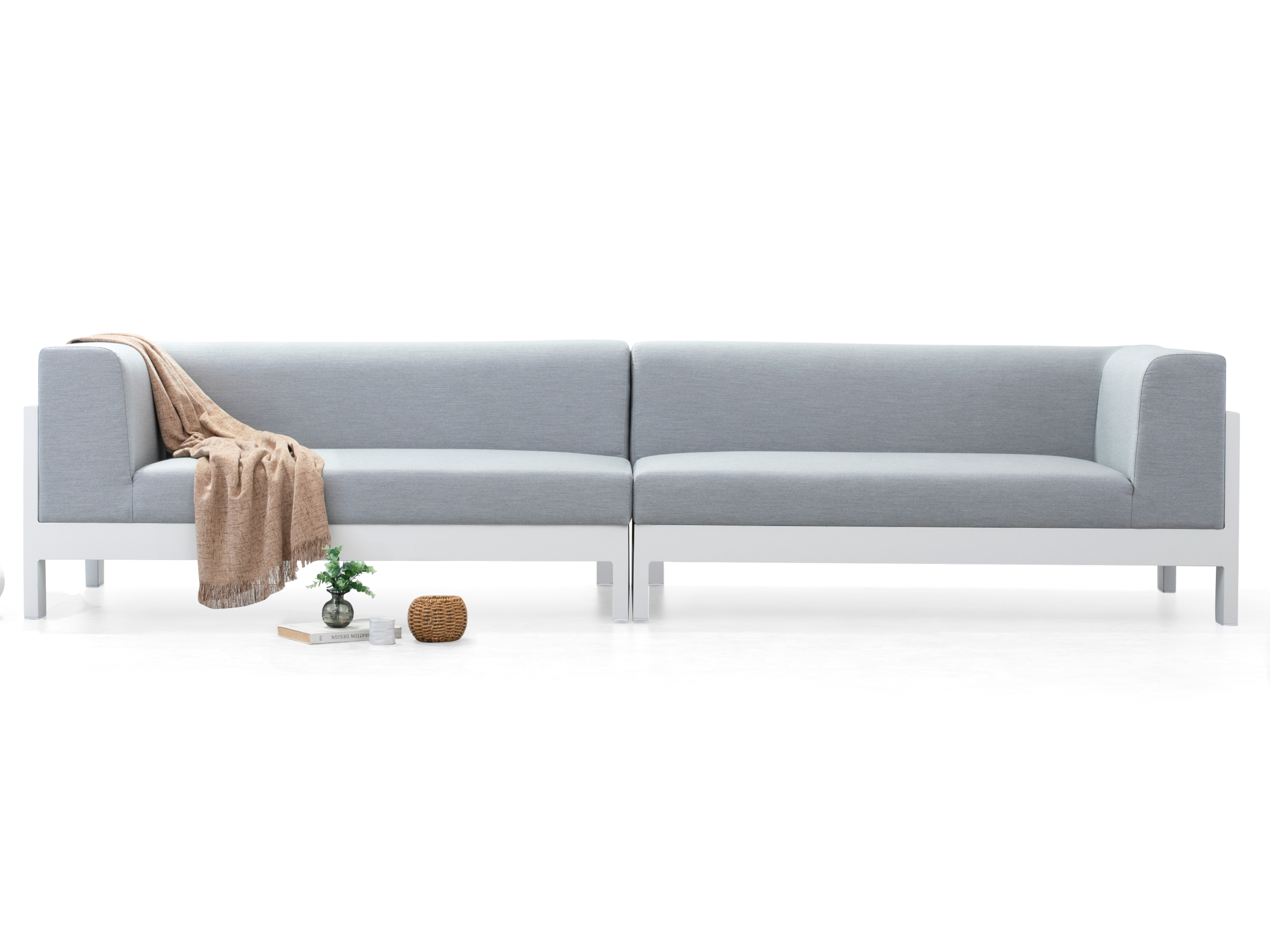 New Noosa White Outdoor Fabric Lounge 5