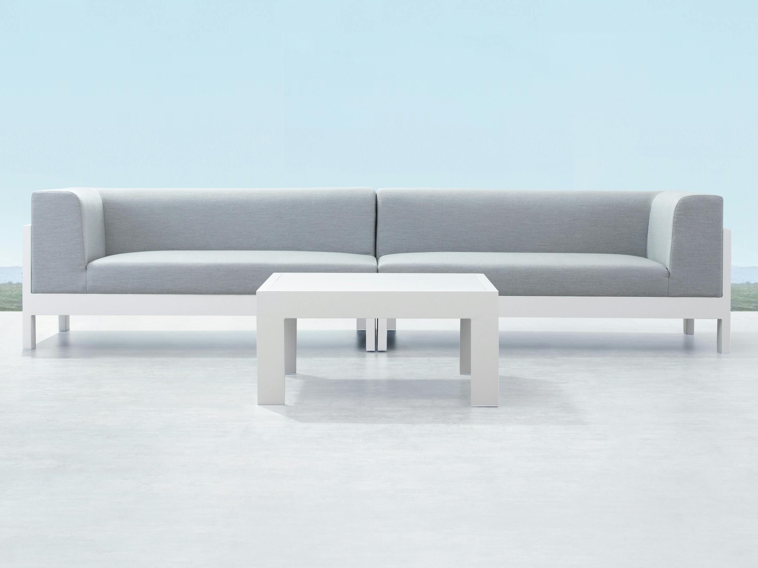 New Noosa White Outdoor Fabric Lounge With Coffee Table