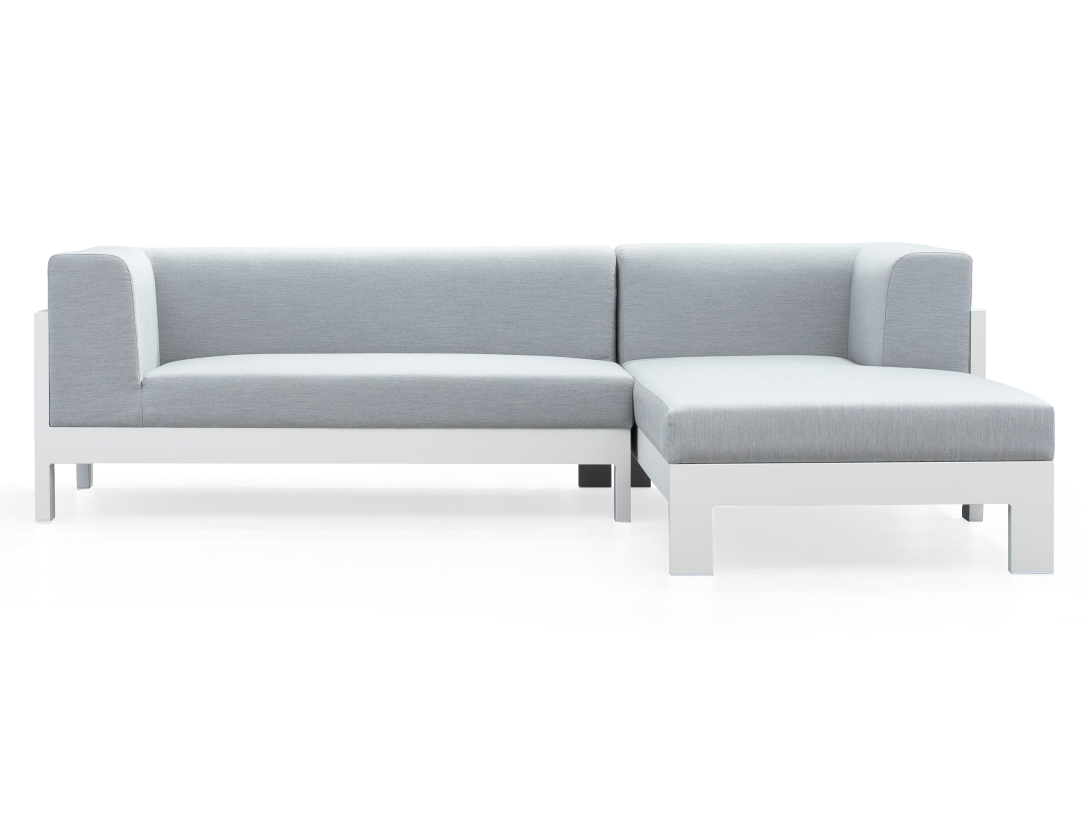 New Noosa White Outdoor Fabric Chaise Lounge 2