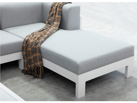 New Noosa White Outdoor Fabric Chaise Lounge 8