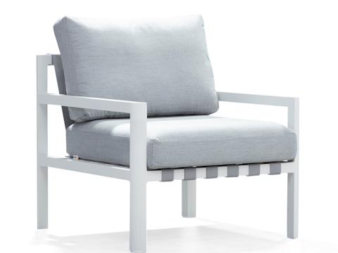 Manly White Outdoor Armchair 7