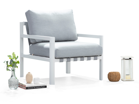 Manly White Outdoor Armchair 8