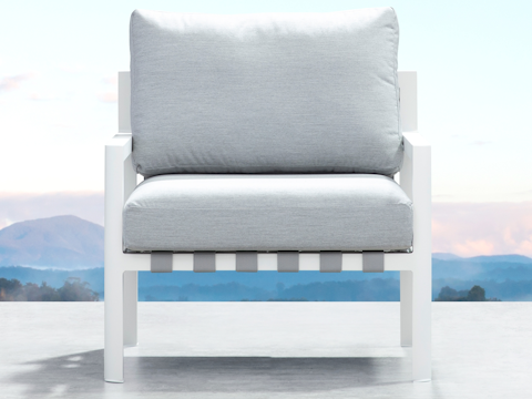 Manly White Outdoor Armchair 3