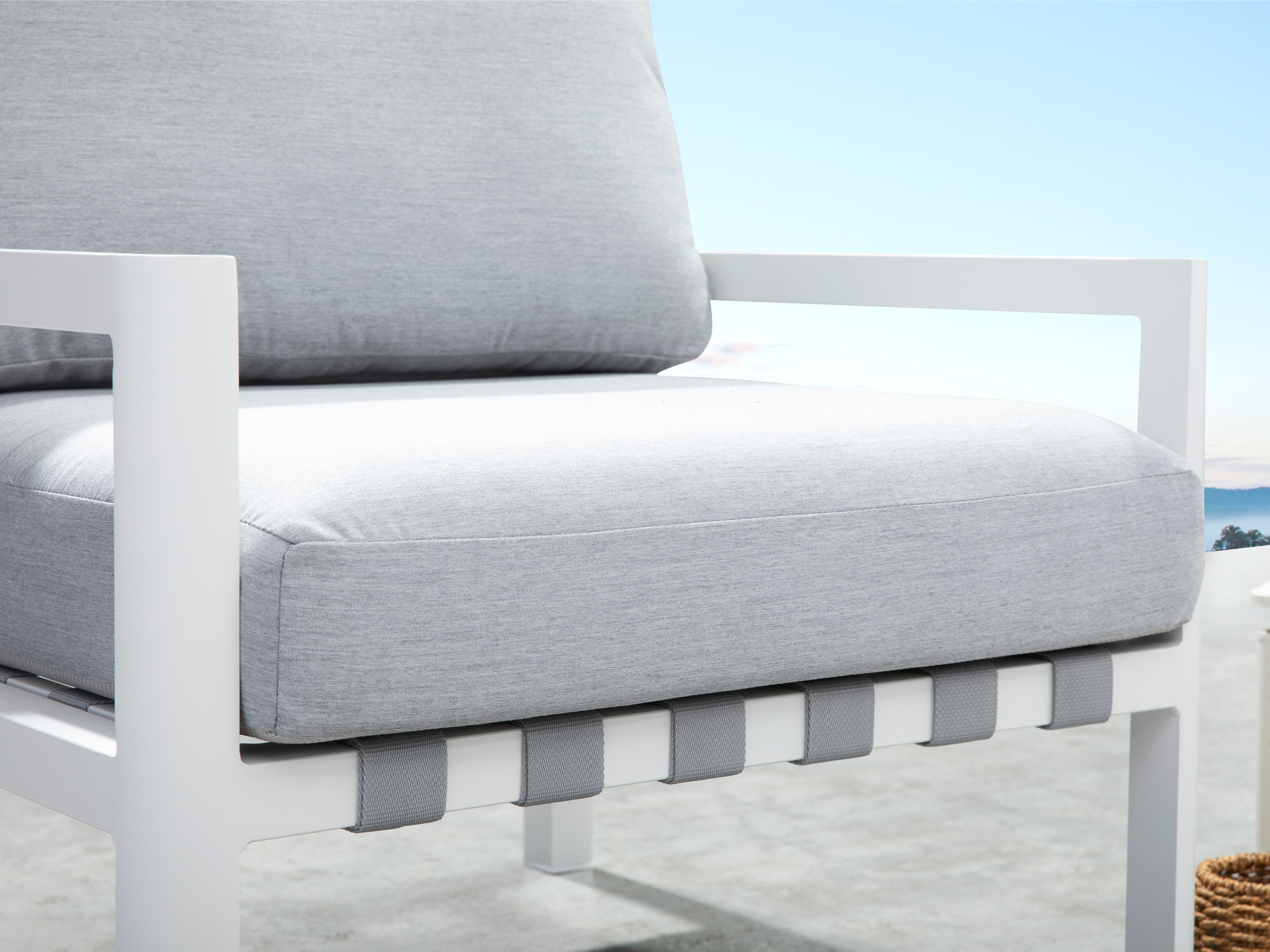 Manly White Outdoor Armchair 6