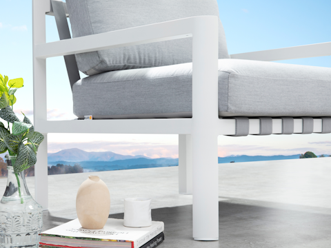 Manly White Outdoor Armchair 5