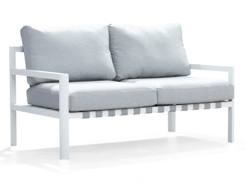 Manly White Outdoor Two Seater Sofa 6
