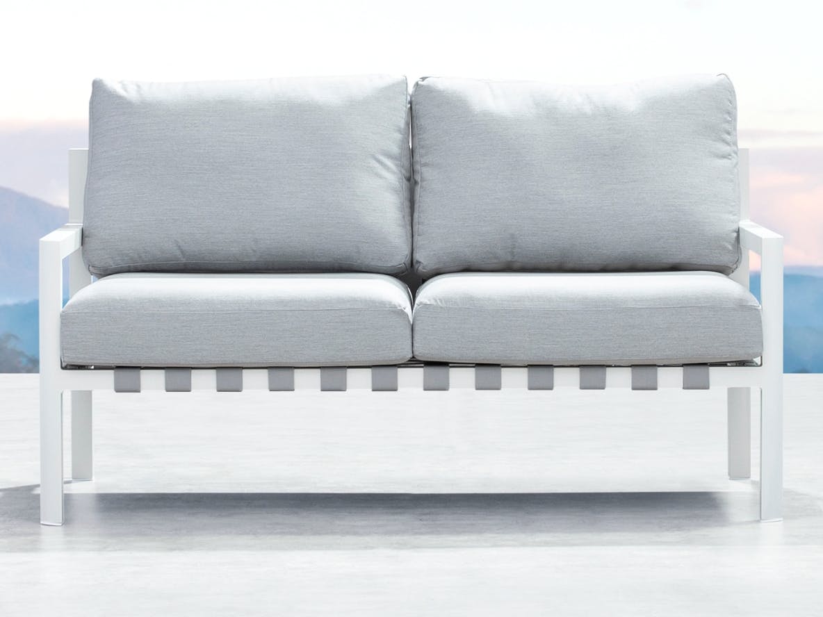 Manly White Outdoor Two Seat Sofa