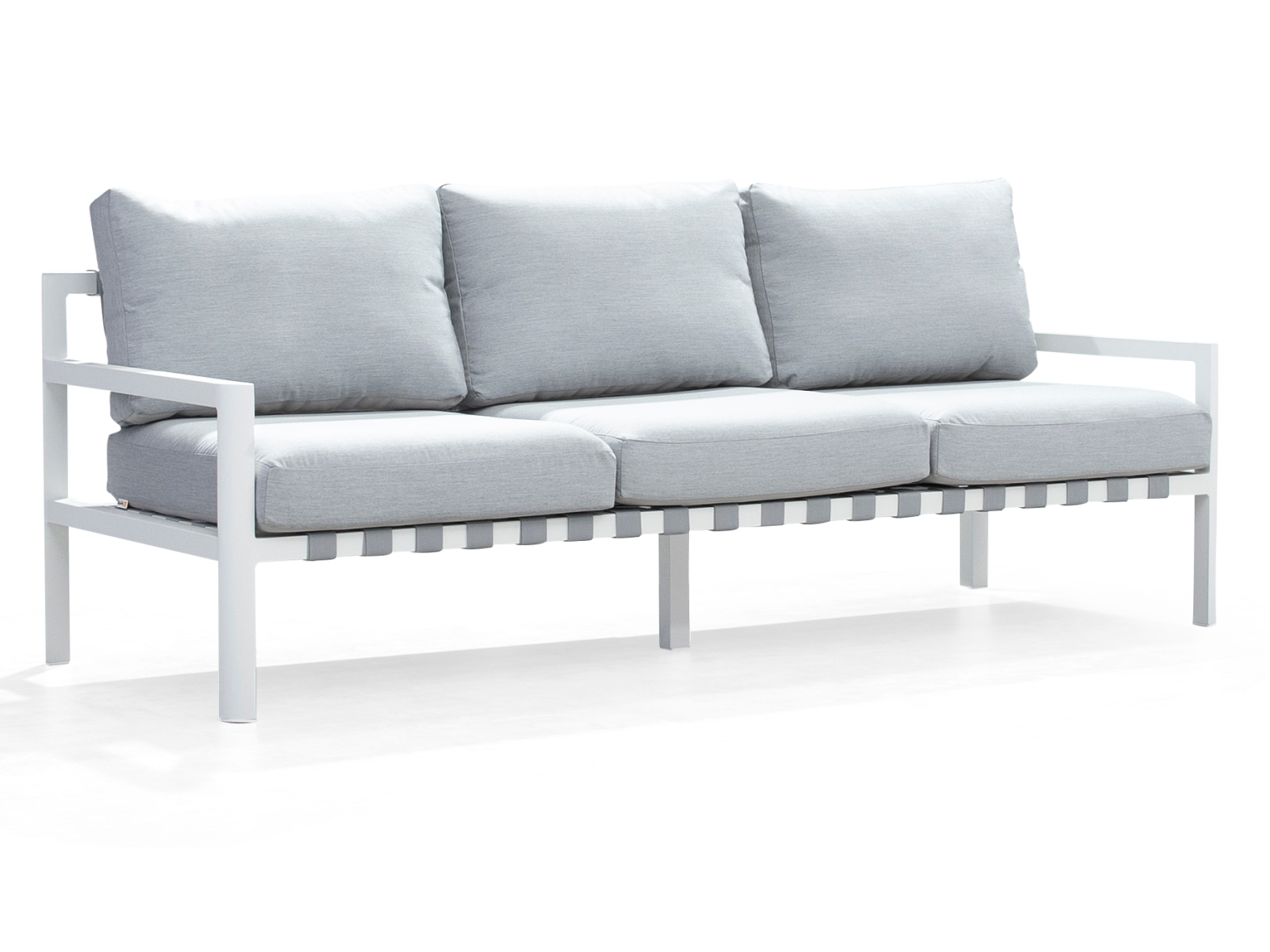 Manly White Outdoor Three Seat Sofa 8