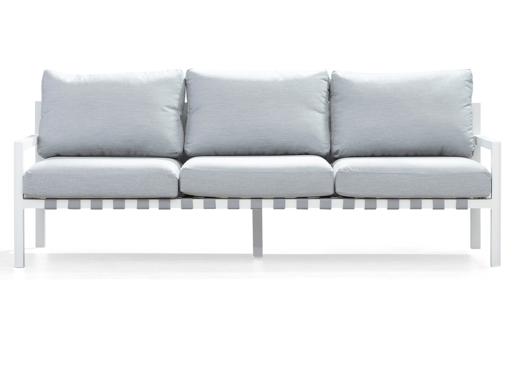 Manly White Outdoor Three Seat Sofa 7