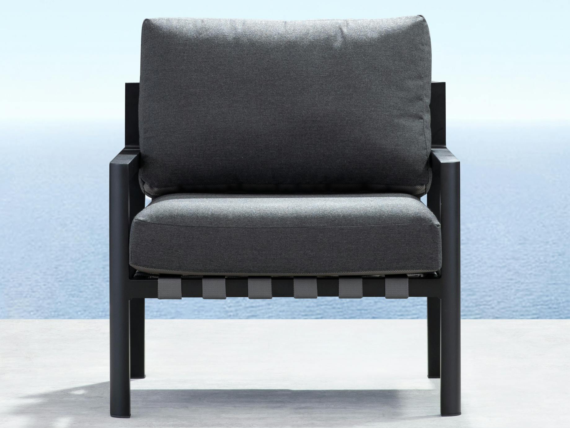 Manly Black Outdoor Armchair