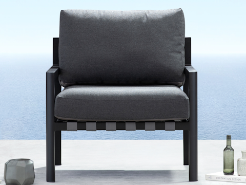 Manly Black Outdoor Armchair 2