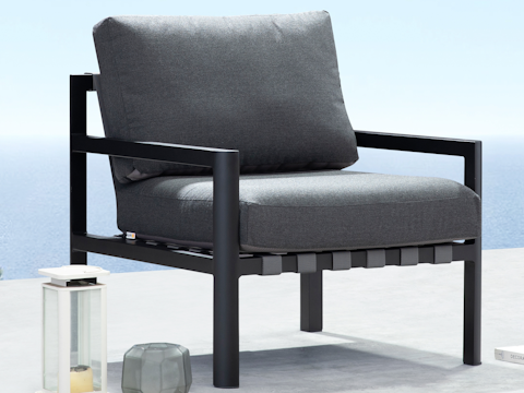 Manly Black Outdoor Armchair 4