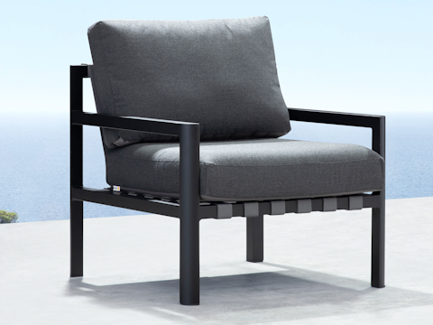 Manly Black Outdoor Armchair 3