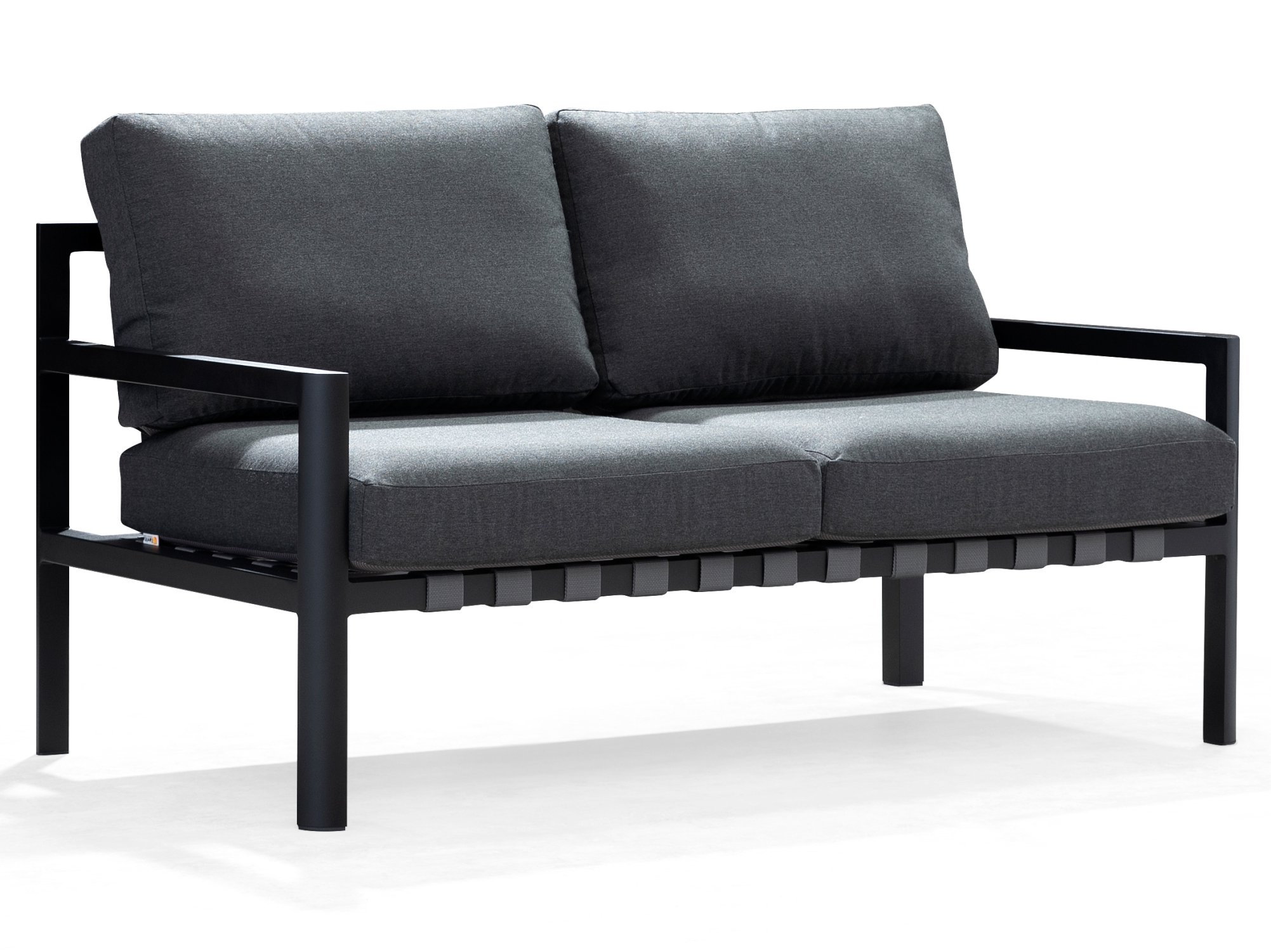 Manly Black Outdoor Two Seat Sofa 7