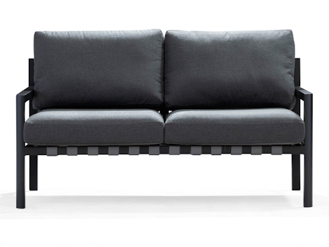 Manly Black Outdoor Two Seater Sofa 6