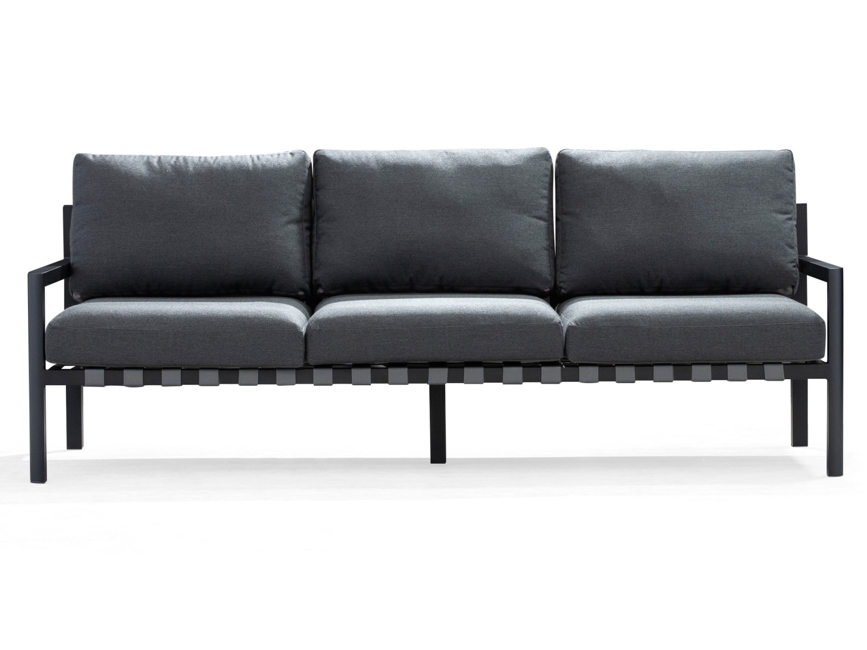 Manly Black Outdoor Three Seat Sofa 6