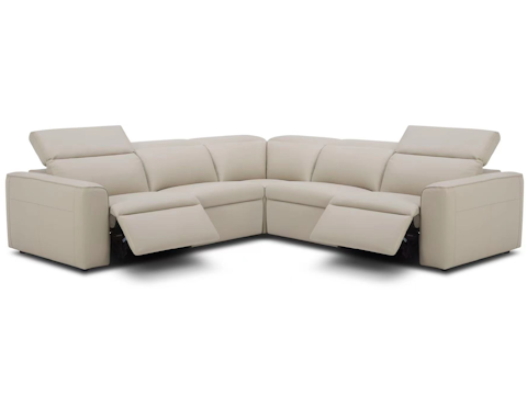 Broadway Leather Recliner Compact Corner Lounge Option A 1