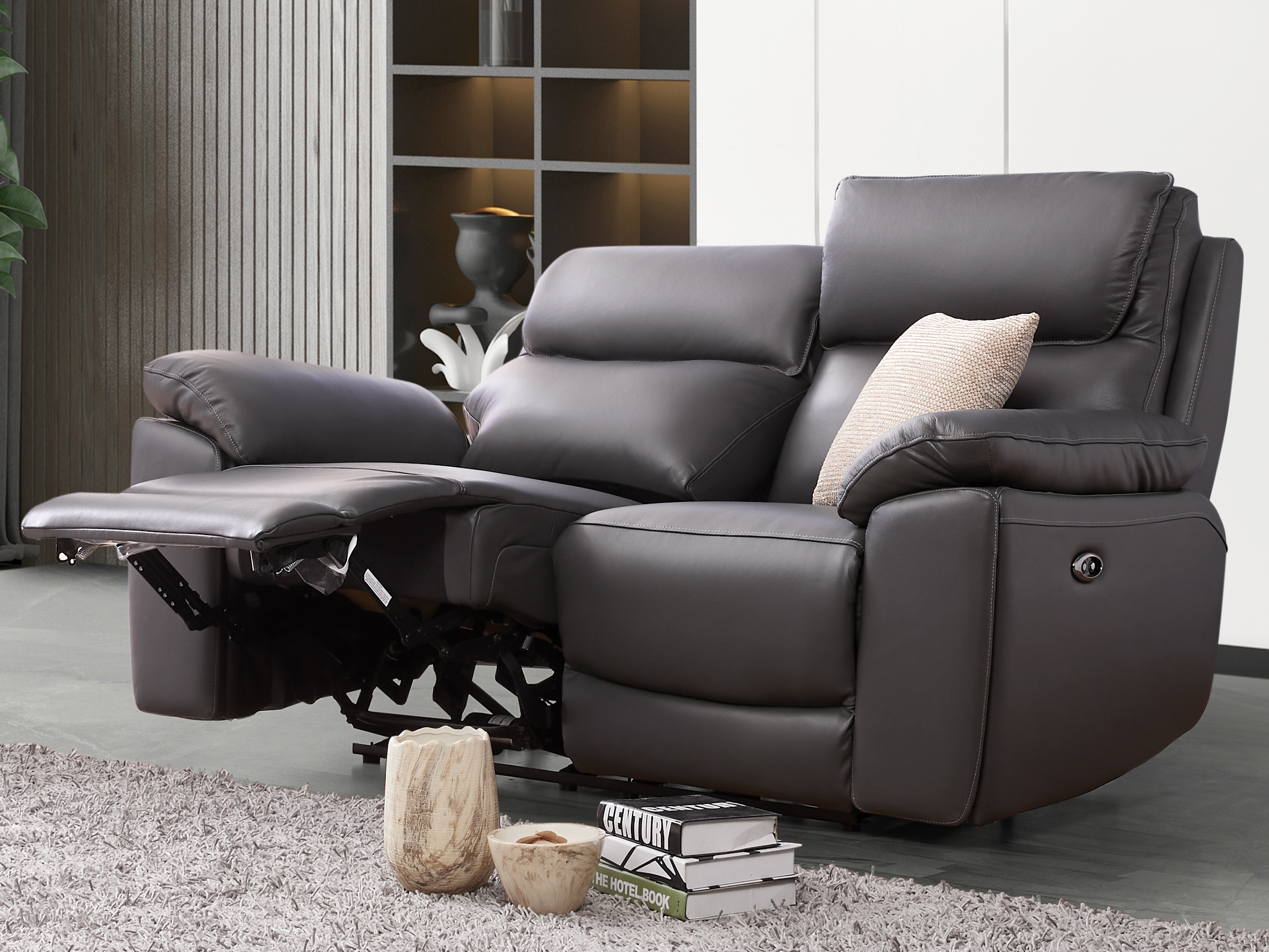 Olite Leather Recliner Two Seat Sofa 1