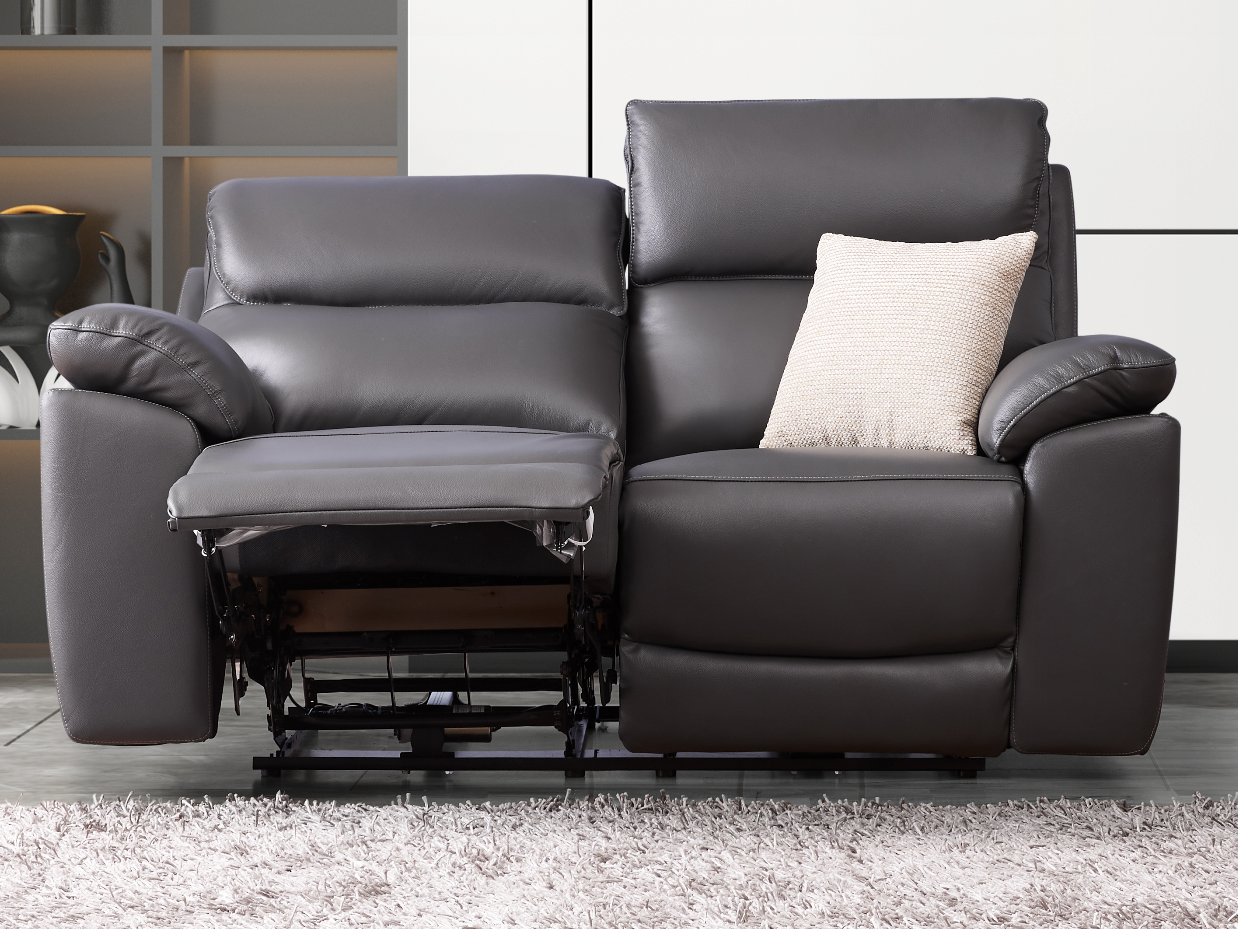 Olite Leather Recliner Two Seat Sofa 3