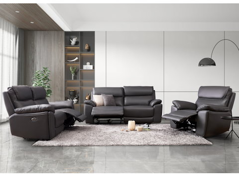 Olite Leather Recliner Sofa Suite 3 + 2 + 1 1
