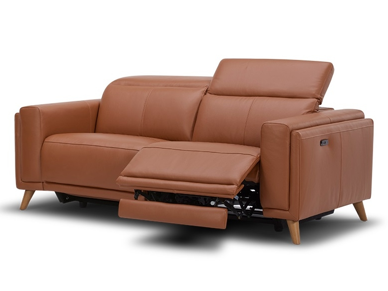 Zenith Leather Recliner Three Seat Sofa 1