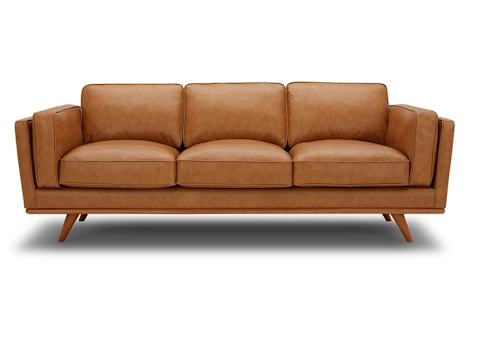 Olafur Leather Three Seater Sofa 1