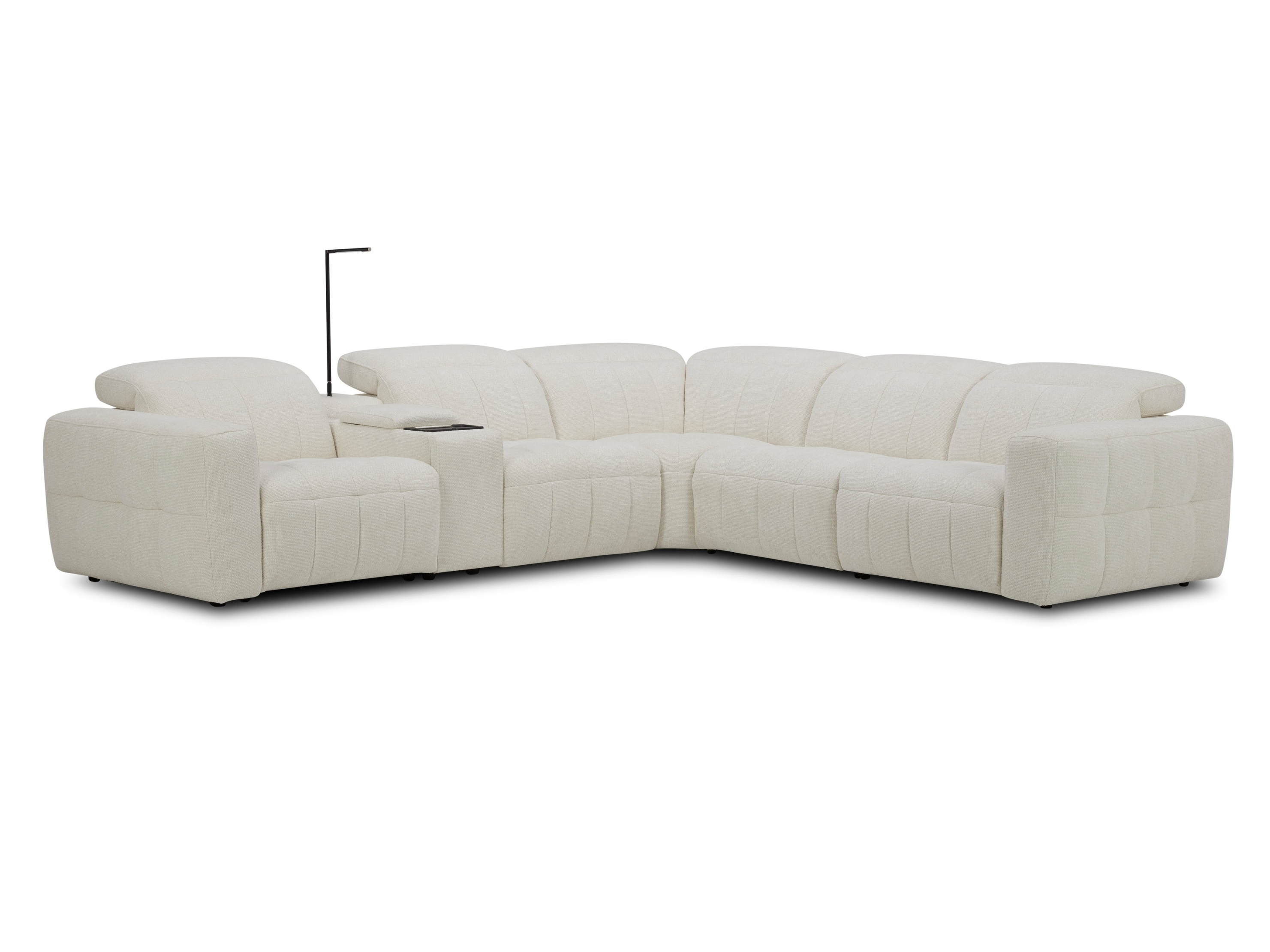 Avalon Fabric Corner Lounge With Console 2