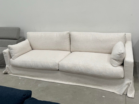 JULES Fabric Three Seater Sofa (Sky Percale Marble)
