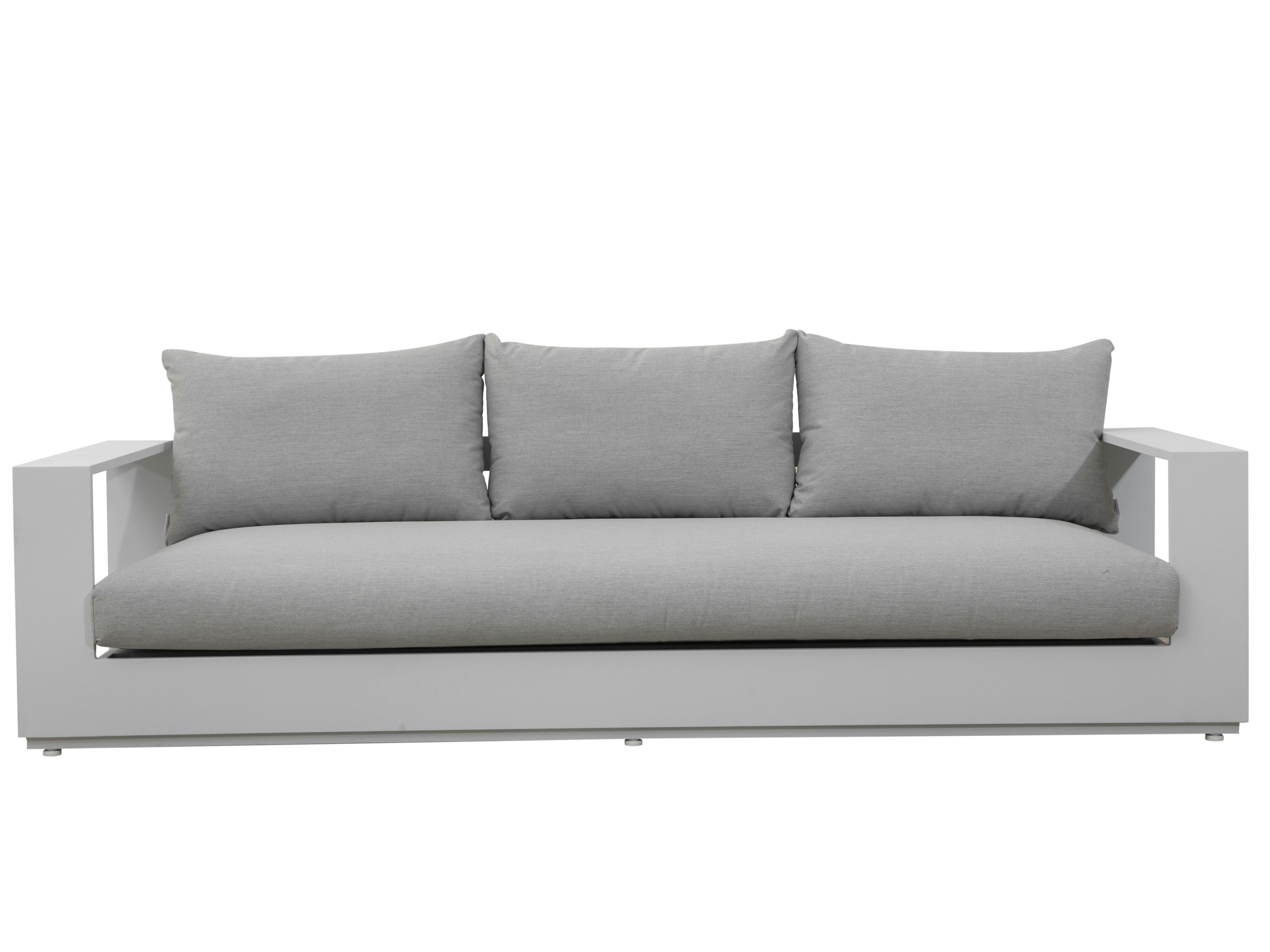 Mackay White Outdoor Three Seat Sofa