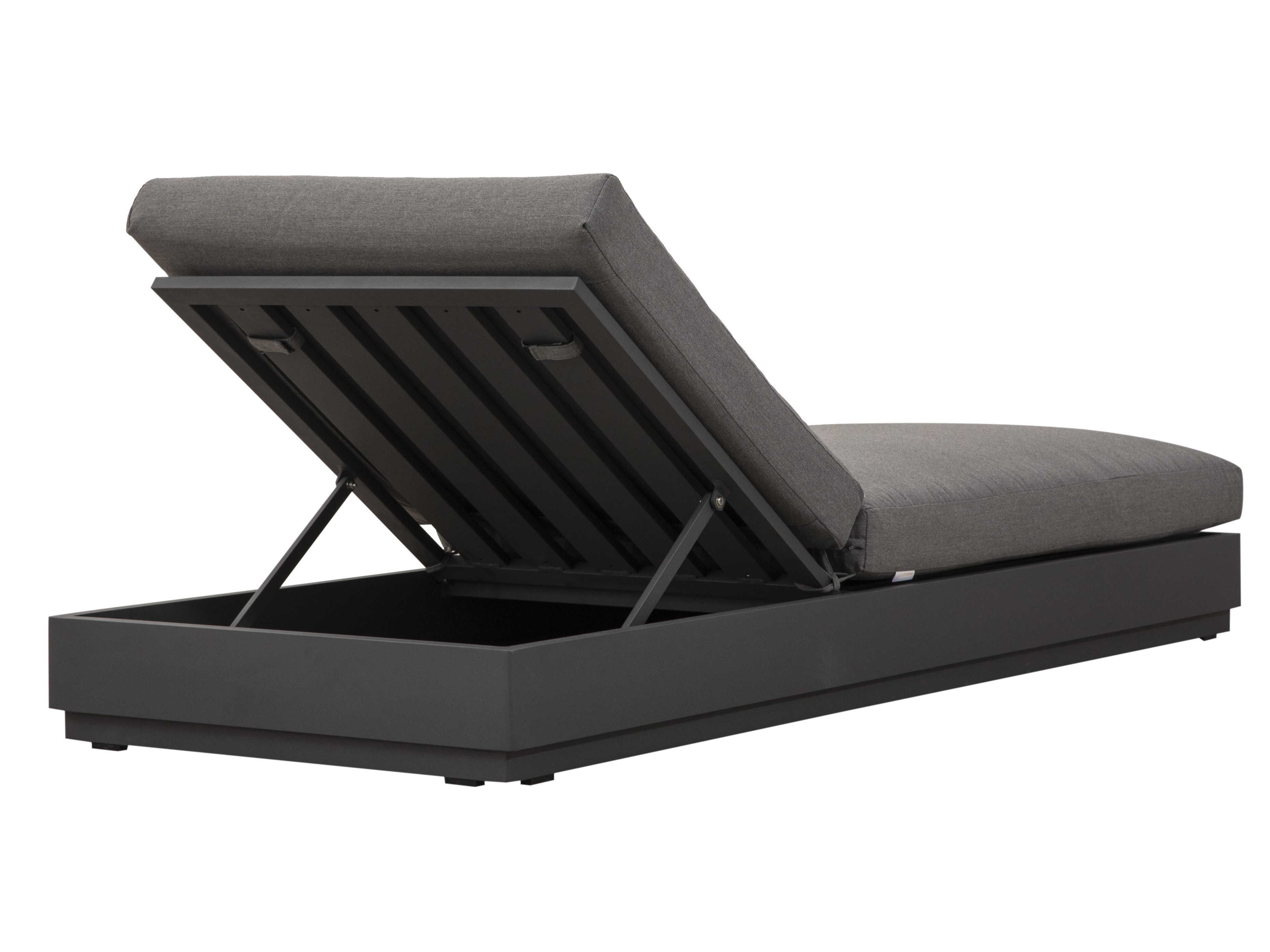 Byron Charcoal Outdoor Sunlounge 3