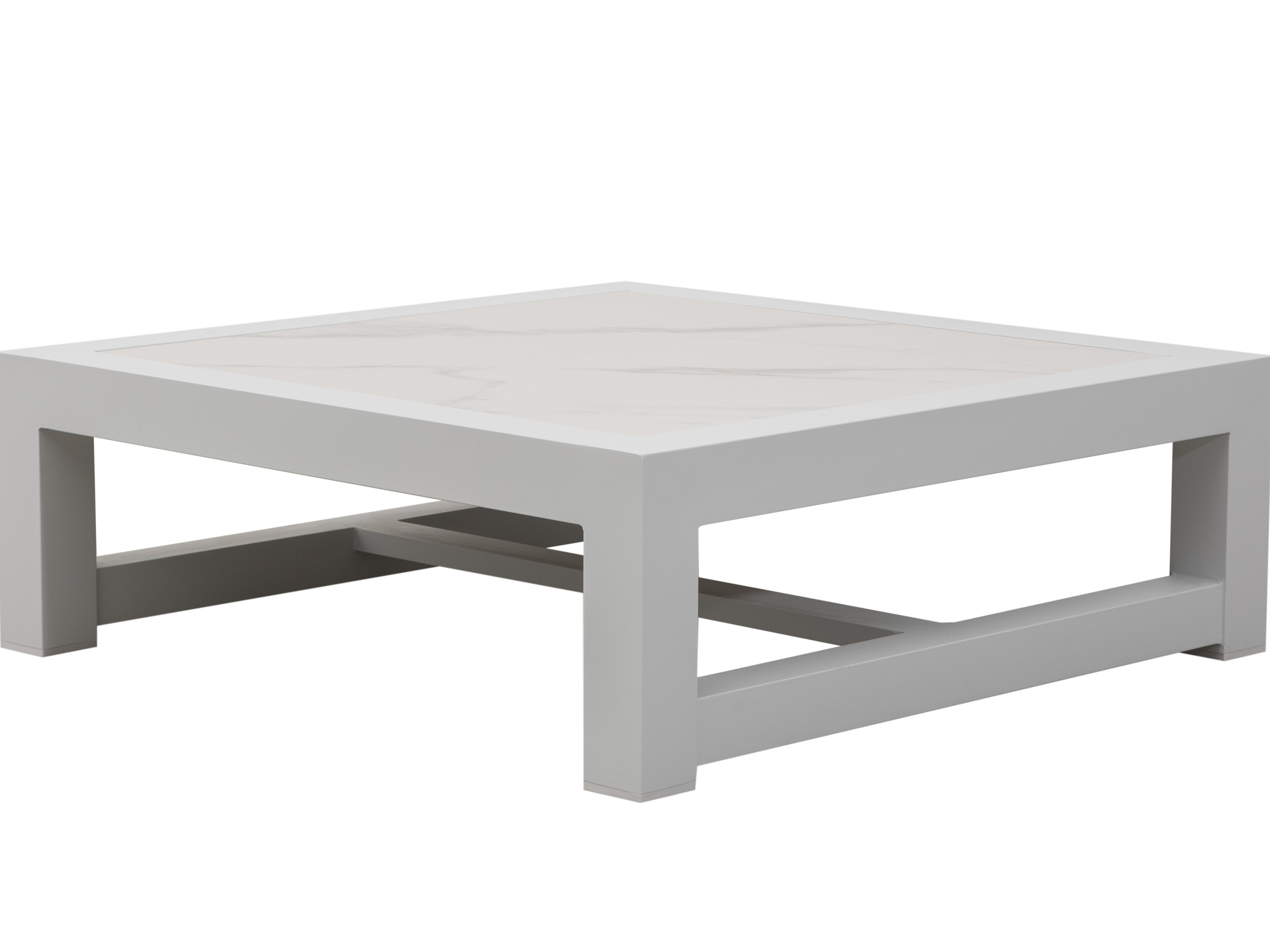 Byron White Outdoor Square Coffee Table 2