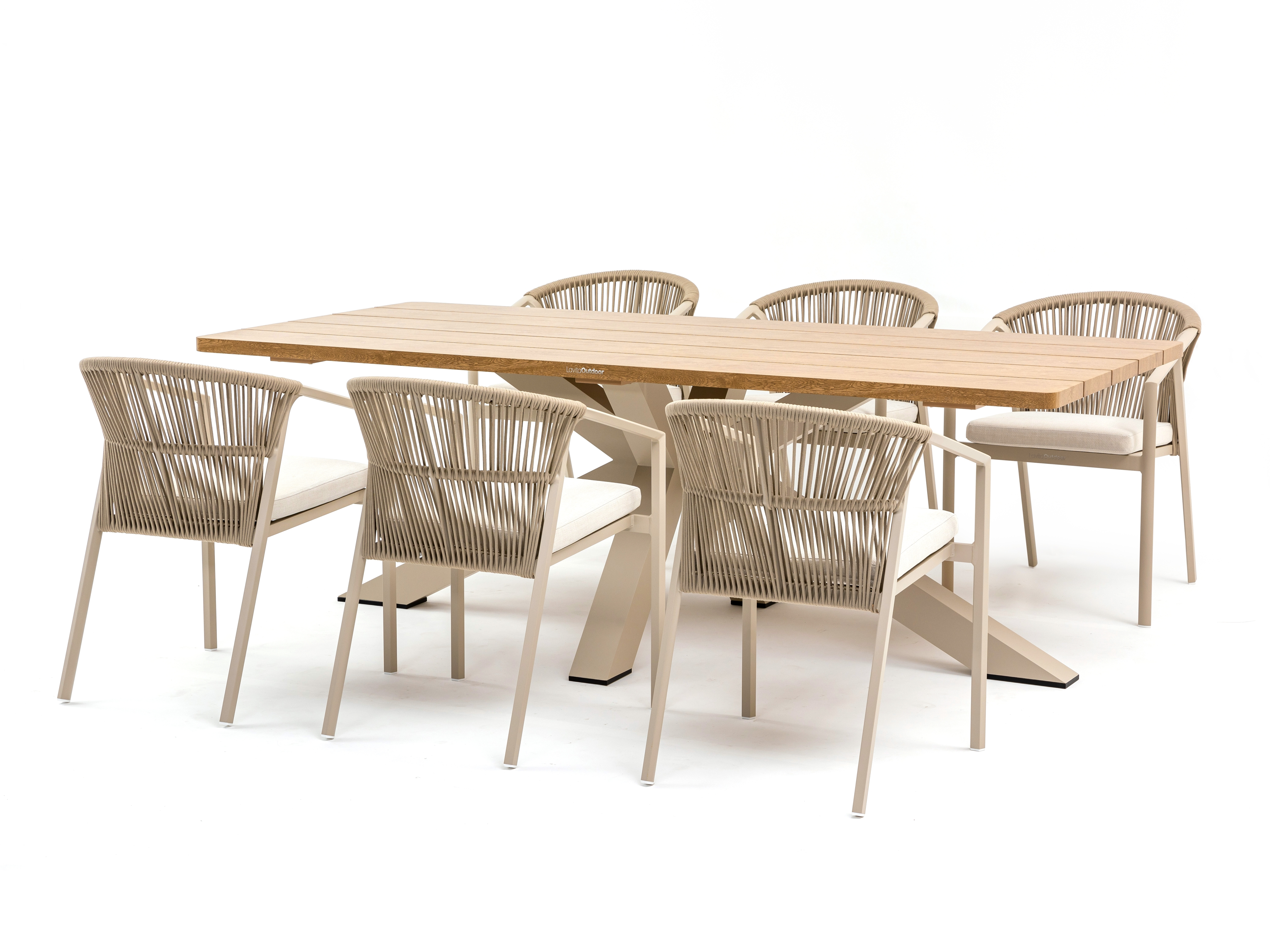 Fraser Mocha 7-piece Outdoor Dining Set With Kiama Mocha Chairs 2