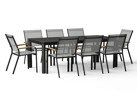 Wentworth Black 9-piece Extendable Dining Set With Wentworth Black Chairs