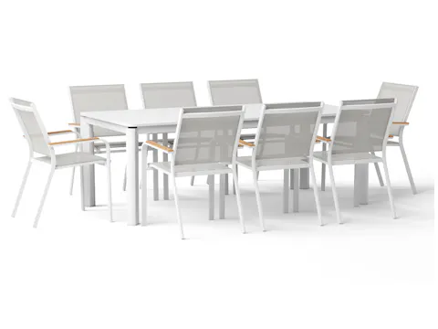 Wentworth White 9-piece Extendable Dining Set With Wentworth White Chairs