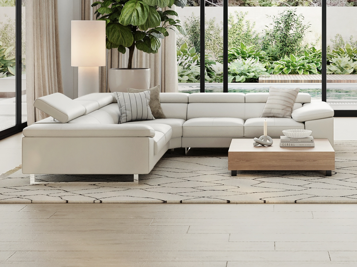 Boston Leather Corner Lounge Option A