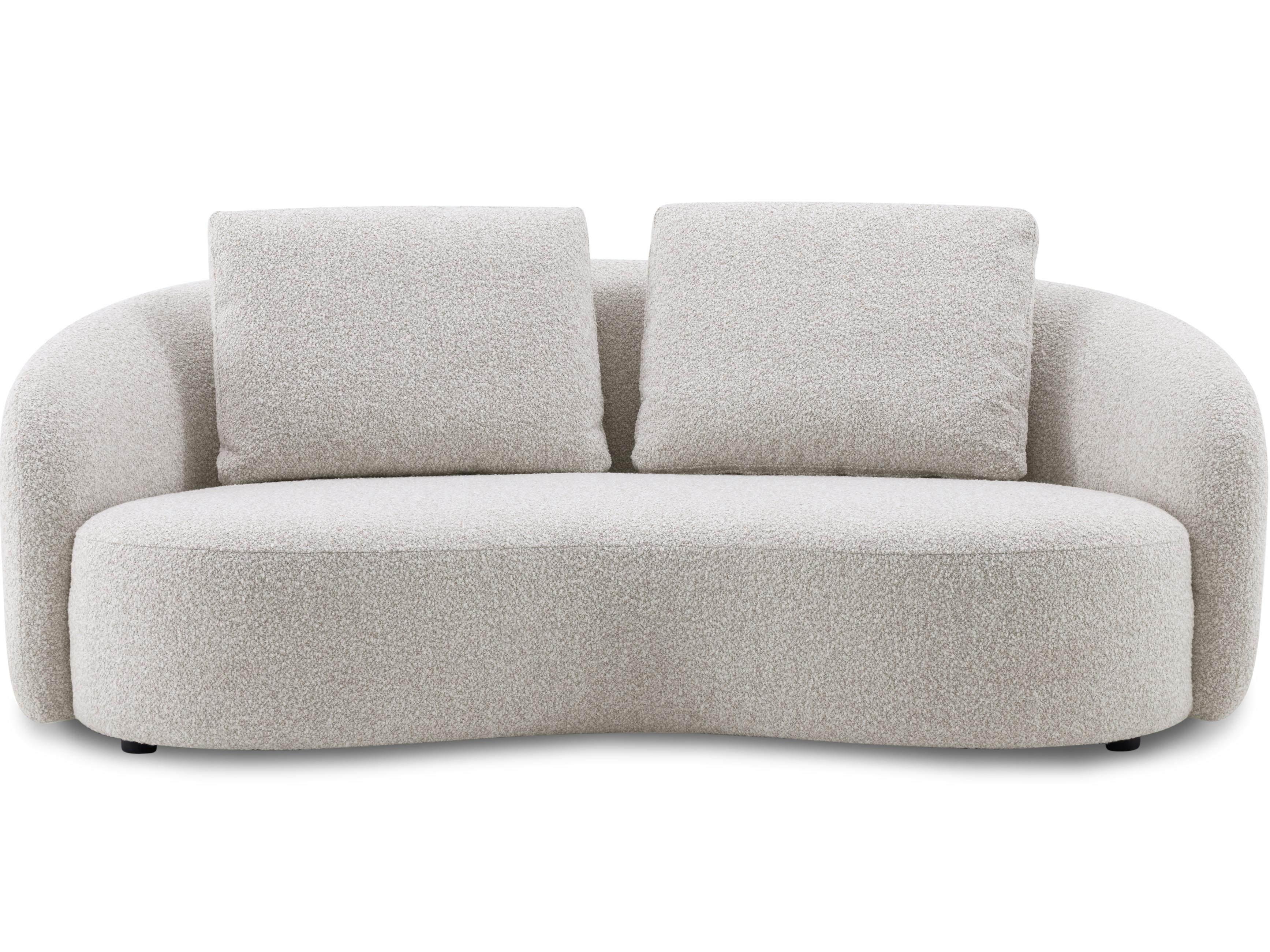 Arc Fabric Three Seater Sofa Moonbeam