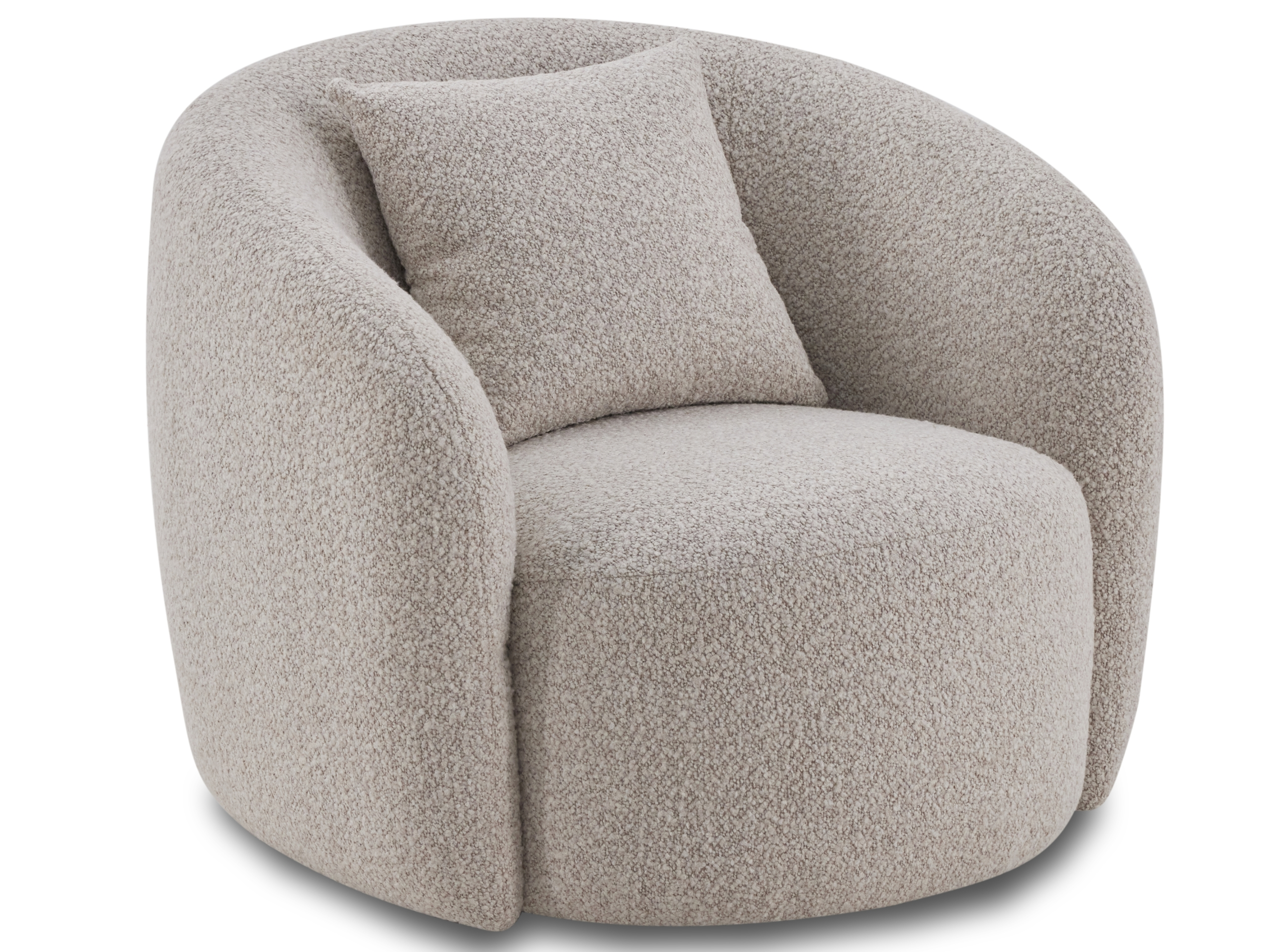 Arc Fabric Swivel Chair Moonbeam 3