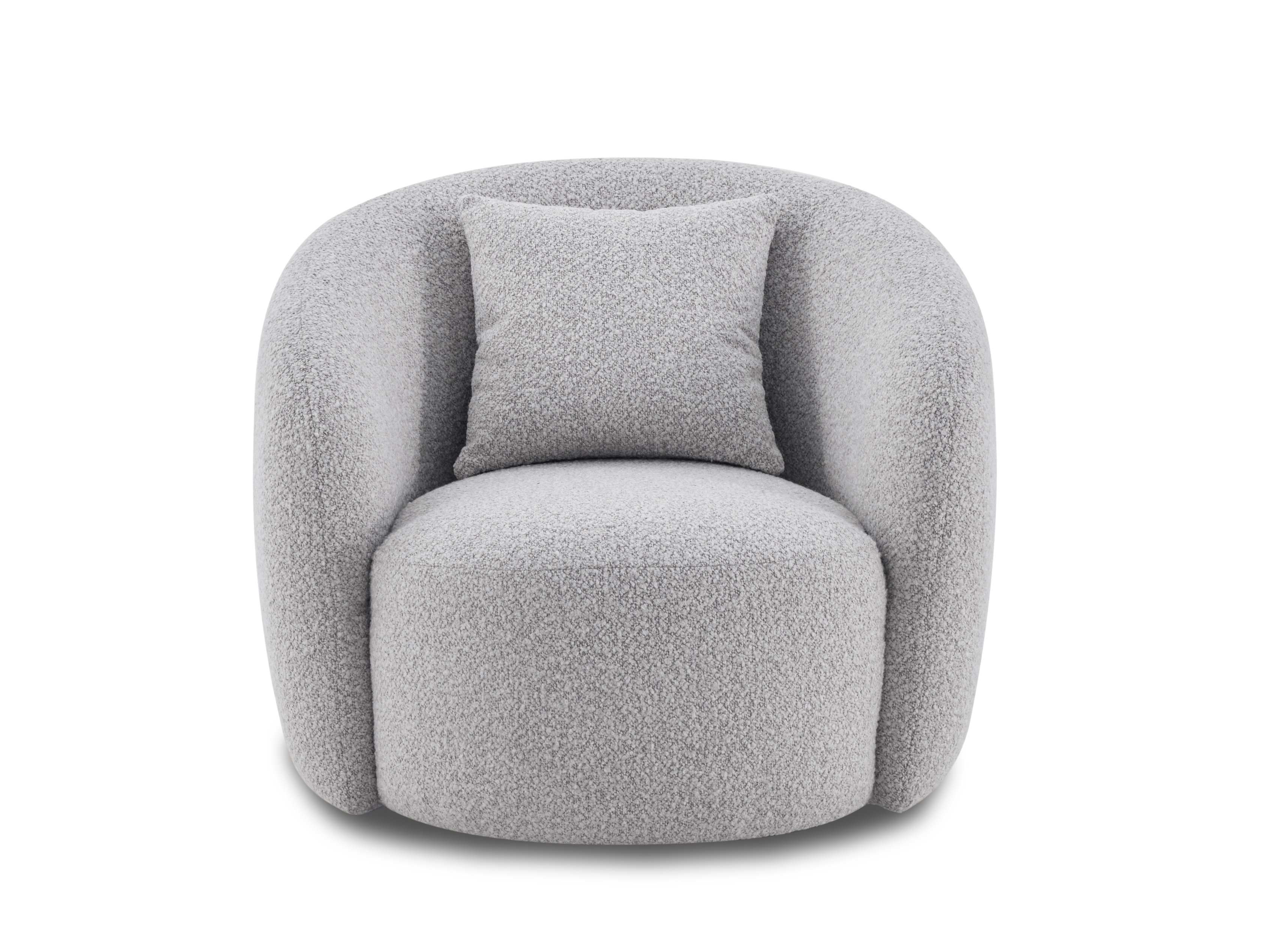 Arc Fabric Swivel Chair Dove 1